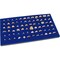 Black Glass-top Jewelry Case (Single metal latch) w/ Blue 72-slot Foam Insert